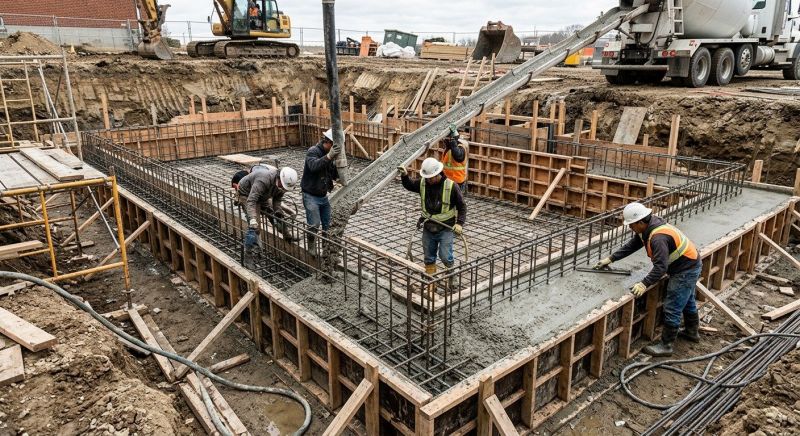 Basement Concrete Installation in Northville, MI