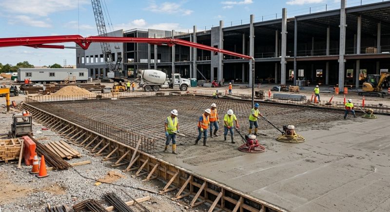 Commercial Slab Construction in Clinton, MI