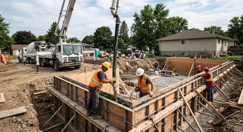 Foundation Wall Pouring in South Lyon, MI